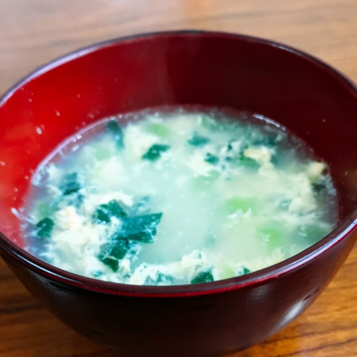 時短☆5分で作れる！小松菜と卵の中華スープ